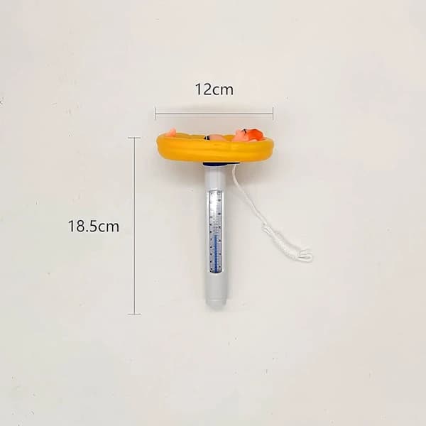 Simbassintermometer Vandtermometer, Simbassintermometer, Multifunktionel Flydende Tegneserie-Stil Vandtermometer Til Spa Gul