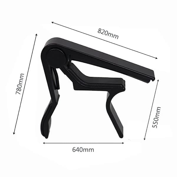Guitar Capo Streng Akustisk & Elguitar CapoCapo til akustisk guitar (Sort)