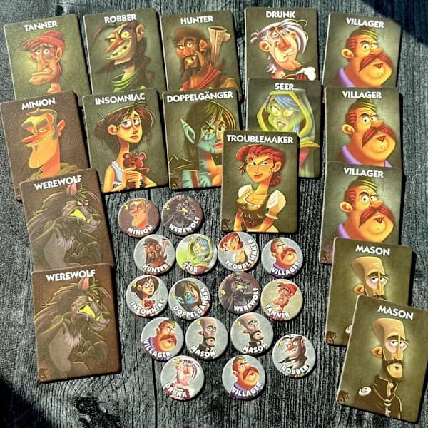 Bezier Brettspill One Night Ultimate Werewolf Svart【HY】-FM-