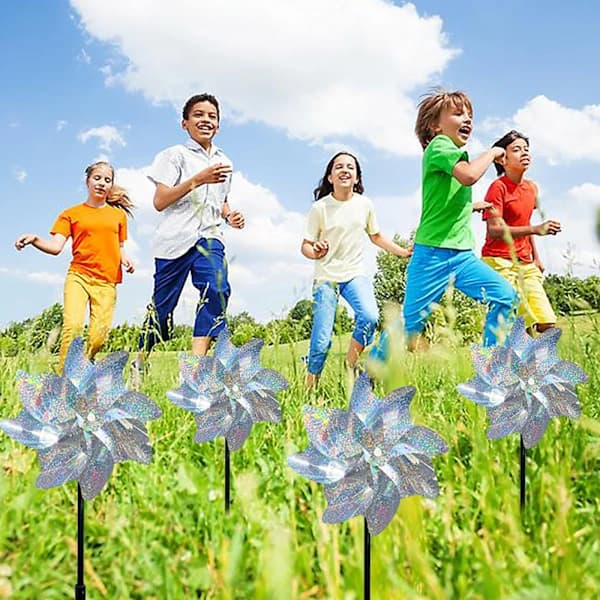 Vindsnurror / Reflekterande fågelskrämmor 10-pack