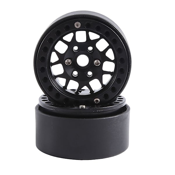 4 stk. 1,9 tommer metal beadlock hjulnavfælge til 1/10 RC Crawler Car Trx4 Axial Scx10 Redcat Gen8, sort