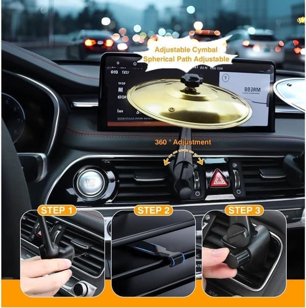 Biltrumma & Bilcymbal – Luftventils Clip-On, 1/2-Pack Guld/Silver, Rolig Biltillbehör
