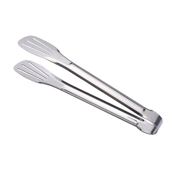 Fortykkede rustfrie stål matklemme matklemme brødklemme bakeutstyr kjøkkenutstyr tretrådsklemme Buffet Tongs, rustfrie stål serveringstenger S