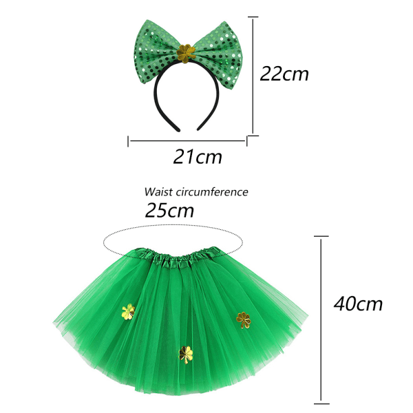 St Patrick's Day Grön Rutig Hatt och Fluga Irländsk Fest