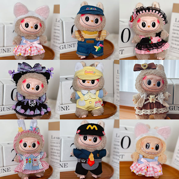 [HH] Labubu Mc Kläder Donald CC Klänning Labubu Kläder Kjolar Kuromi Klänning Docka Labubu Designkläder och Accessoarer 17cm 8