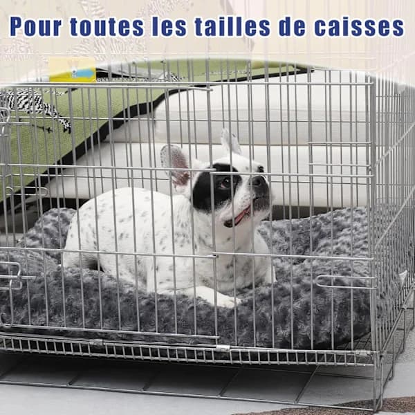 Dog bed for large and medium dogs, washable, soft, breathable, pet bed, dark grey, 90*8*60 cm