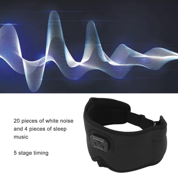 3D-unimaski Bluetooth-unikuulokkeet Musta