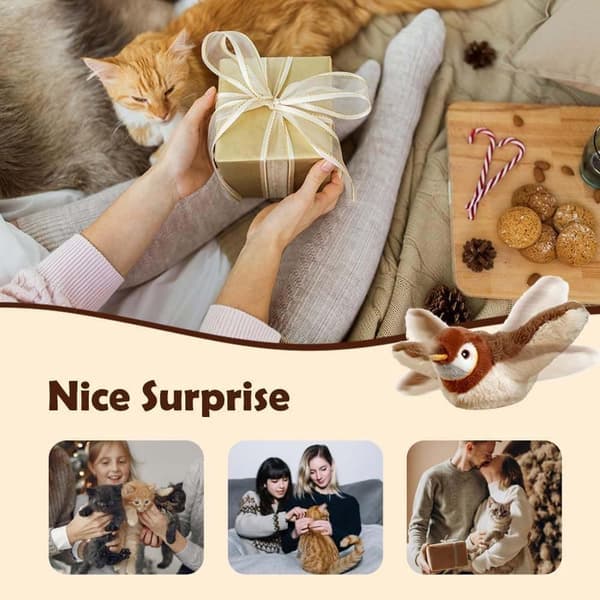 Interactive Cat Toy with Flying Bird and Catnip – USB Rechargeable