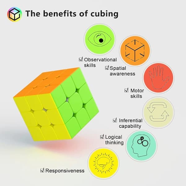 Full Size 3x3x3 Speed ​​Cube Sett (10-pakning)