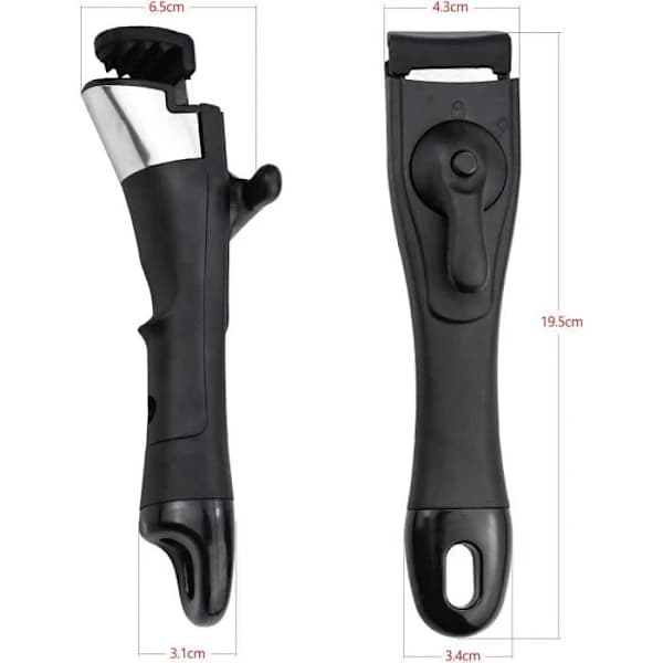 Universal Pan Handle, Removable Pot Handle, Non-Slip, Fits Most Pots with Edge