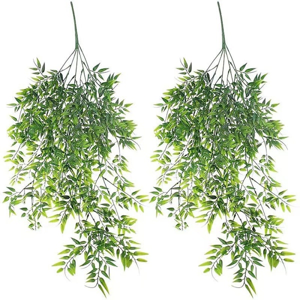 Hanging Fake Plants,2 Pcs Faux Eucalyptus Leaf Greenery Vine Plant Faux Plants Fake Ivy Room Decor Home Garden Wedding Party