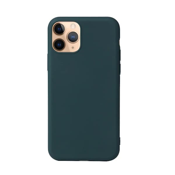 iPhone 15 - Mat TPU cover - Cover Mørkegrøn Mørkegrøn