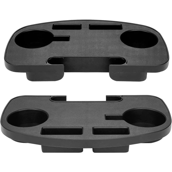 /HA/Zero Gravity Stol Kopholder til Zero Gravity Stol, Clip On Stol Bord med plads til mobil enhed og snackbakke/ 2-pak (sort)
