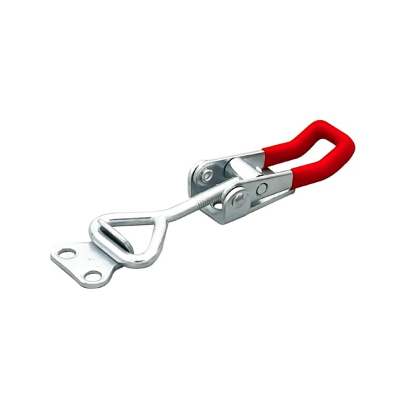 Clamp Lock Spänne - Enkelt stycke, Storlek: 96*18mm, Material: Järn, Färg: Silver + Röd