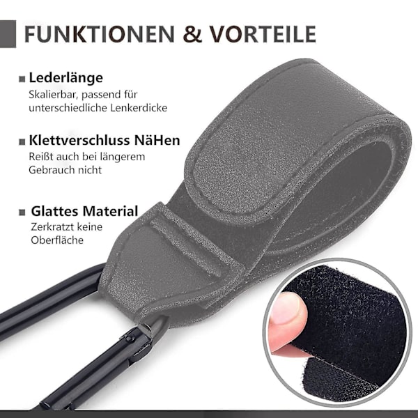 2 st barnvagnskrokar, shoppingkrokar, barnvagnsväskekrokar, barnvagnskrokar med kardborreband, universell passform