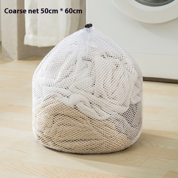 2 stk Mesh Vaskeriposer for Sokker, Maskinvaskbar Snøring Design Reise Mesh Vaskeri Vask Sekker Hvite Snøring Klær Sekker