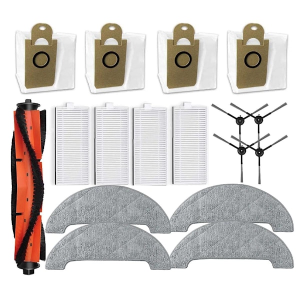 Reservedele til Rv1 Pro, Rv1 Pro Max, Hovedsidebørste, Hepa-filter, Moppestang