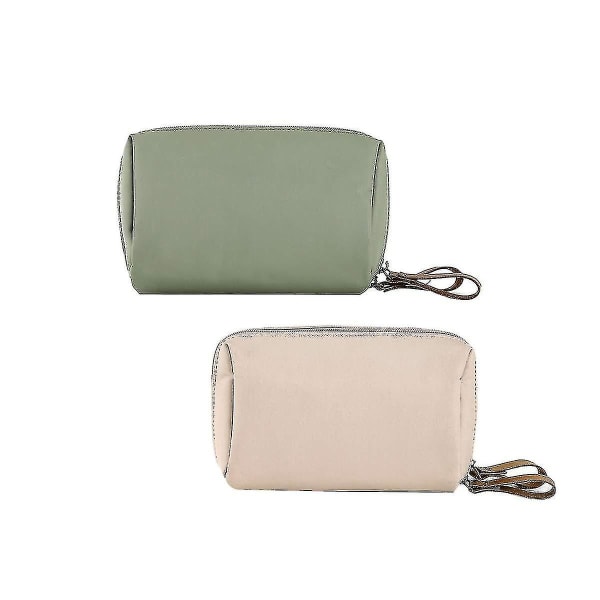 2 st små rese-clutch smink kosmetiska necessär set för handväska praktisk kosmetisk förvaringspåse arrangör för kvinnor tonåringar flickor