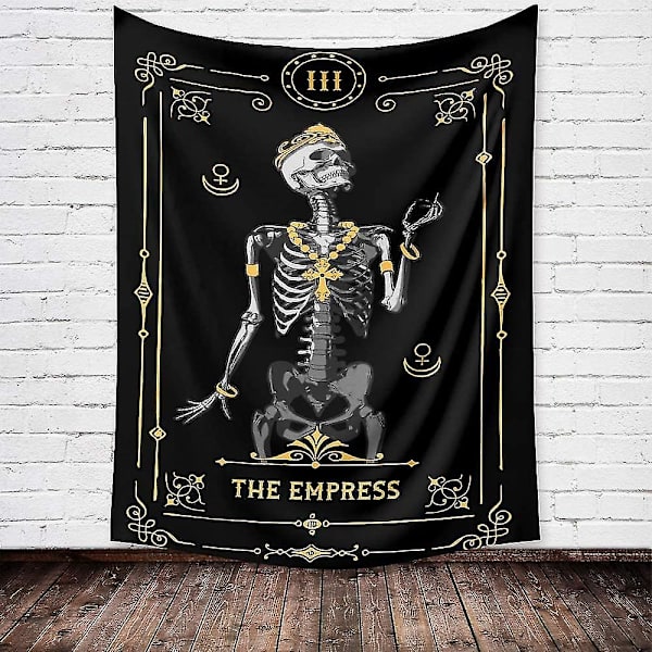 Tarot-kartta Suutelevat ihmiset Seinävaate Kallo Ihmisen luuranko Verho Abstrakti taide Seinäpyyhe 150*130cm (tyyli 2)