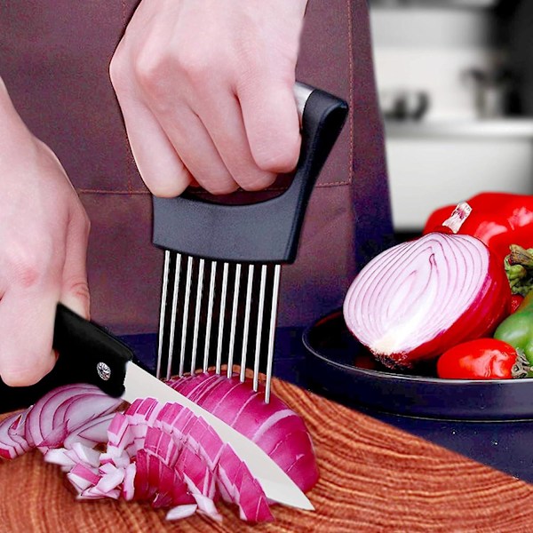 SDIGV Lökhållare för Skivning, Citronskärare Lökhackare för Skivning, Grönsaksskärare för Potatis och Tomat, Avokado, Ägg, Mat Skivare Assistent T