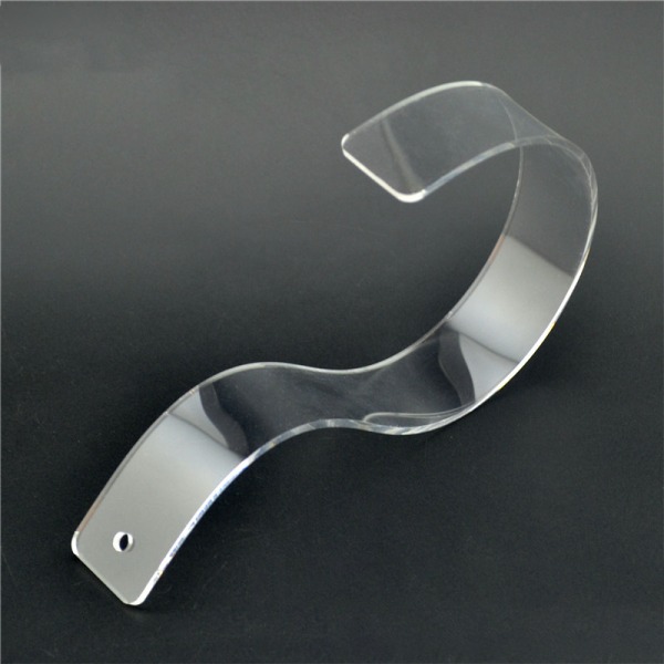 Bältesdisplayställ - 1 stycke, storlek: 3 cm brett, 3 mm tjockt, plastmaterial, transparent