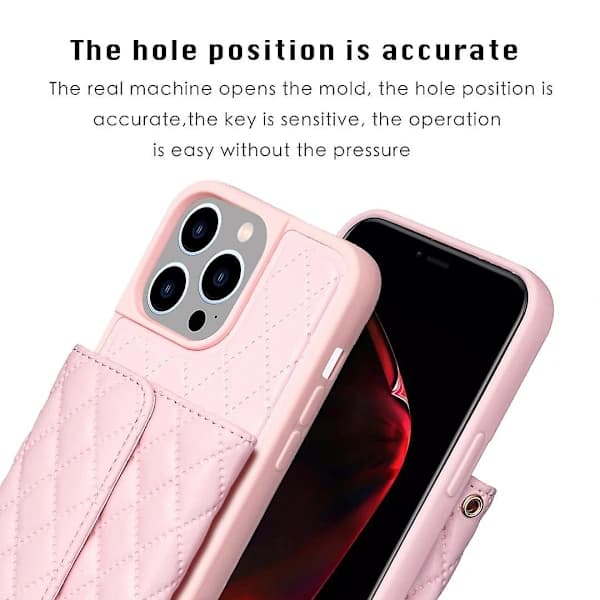 Rombiskt Läderfodral för iPhone 15 Pro
