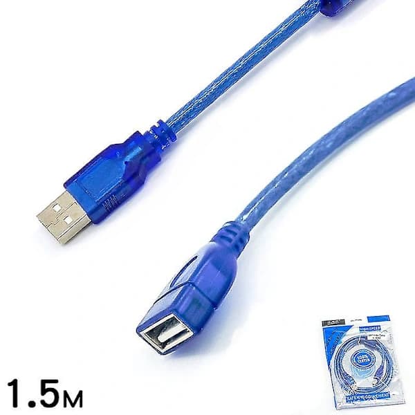 USB-forlengelseskabel 1,5 m 5 stk