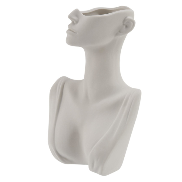 Menneskelig hode blomster vaser portrett vase dekorative nordiske blomsterpotte ornament keramikk statue håndverk