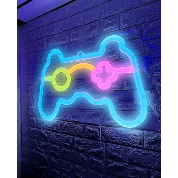 Game Neon Skilt, Game Controller LED Neon Skilte til Gamer Room Væg Soveværelse Dekoration, Gamer Gaver Neon Lys til Drenge Teen Gaming