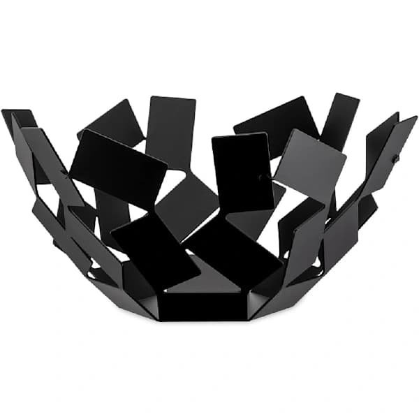 HA-Frugtskål, 18/10 Rustfrit Stål, Sort, 27,3 x 12,7 x 27,3 cm