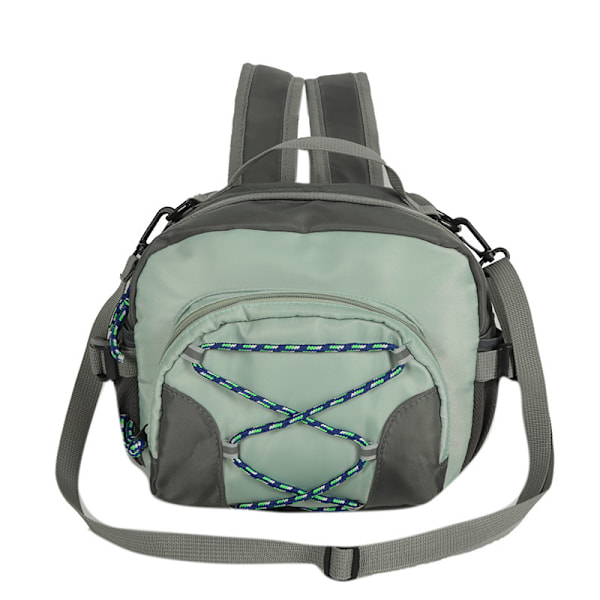 (Grønn) Canvas Sling Bag Crossbody Ryggsekk  Blokkering, Tursdagsekk Bag for Kvinner Menn  lengde 25cm,bredde 13cm,høyde 20cm