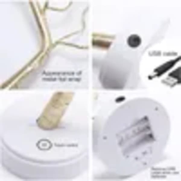 Juletre Illusjonslampe USB Barnerom Dekor 3D Perletre LED Nattlampe Bursdagsgave