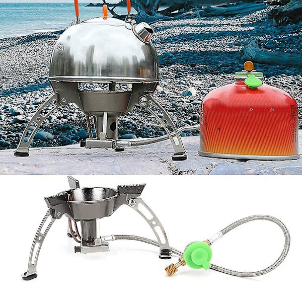 Vindafvisende camping gas komfur, 3240w bærbar foldbar butan/propan rygsæk komfur med piezo ig
