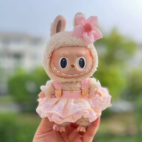 [HH] Kawaii Kläder Outfit Tillbehör för Kpop Labubu Idol Dockor Overall Set Kläder 7