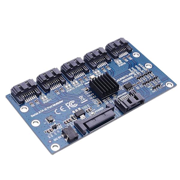 Controller-kort bundkort Sata-udvidelseskort 1 til 5 port Sata3.0 6gbps multiplikator Sata-port stigning