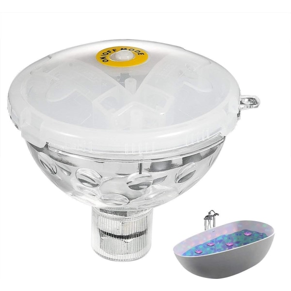 Färgglad nedsänkbar leksakslampa IP68 vattentät med 5 blixtlägen för pool/badrum/badkar/bar