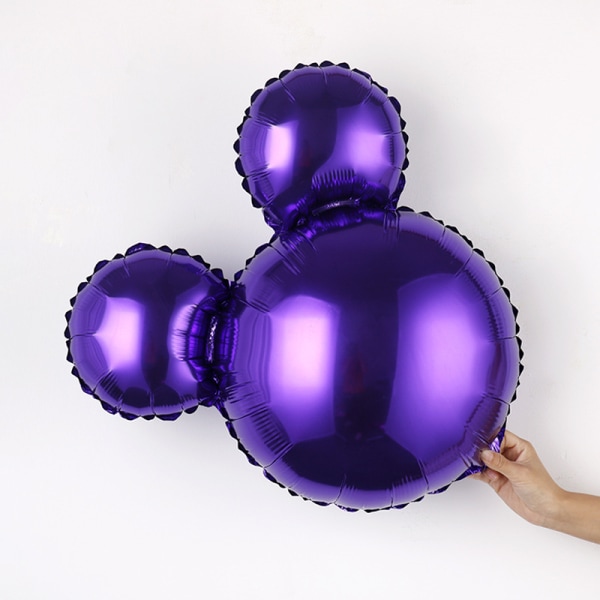 10 stycken ljusbrädehuvud aluminiumfilmsballonger tecknad, lila