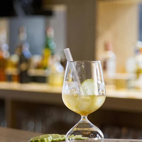 Eksklusivt design Rundhoved Glasstrå Sæt til Drikke og Cocktail []