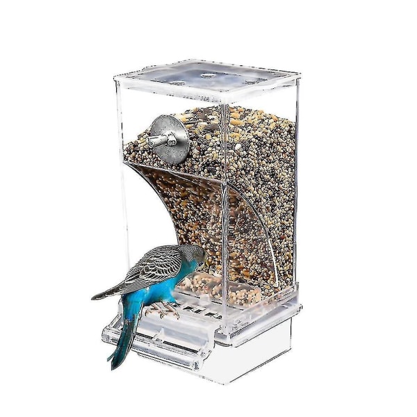 Splash Proof Automatic Bird Feeder Bird Cage Accessories Food Container For Parakeets Canaries Cockatiels Finches