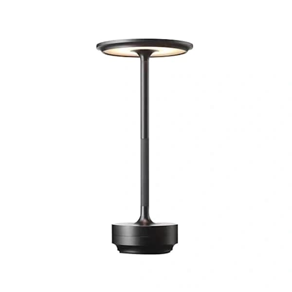 USB Genopladelig Trådløs Bordlampe med Lysdæmper - Sort sort