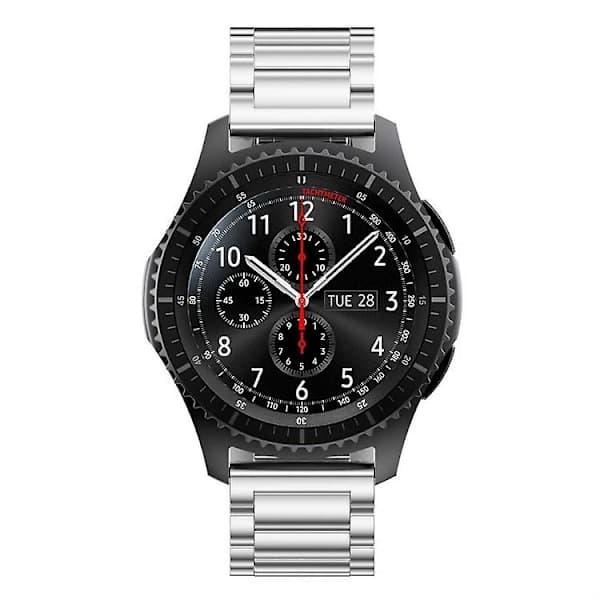 20 mm Tre Bead Rustfrit Stål Urrem Erstatningsrem Til Garmin Move Luxe/move Style/move 3/move Venu - Sølv Sølv