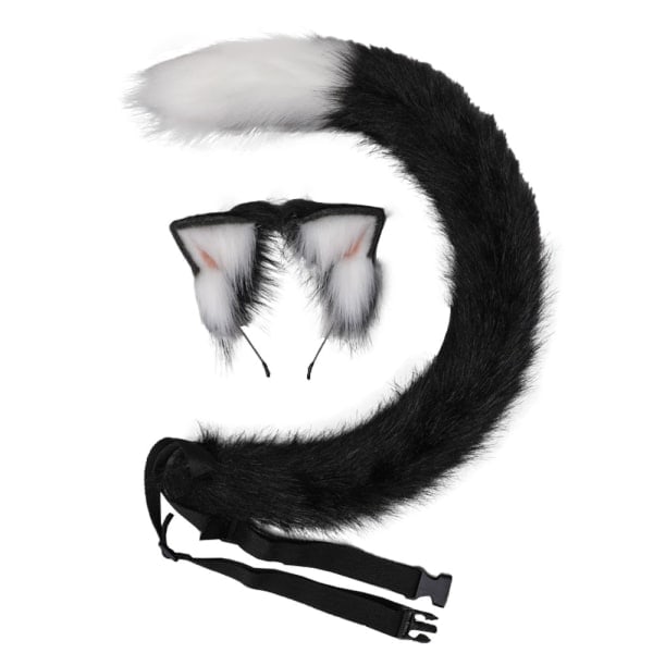 /HH/Anime Party Jul Kattdräkt Kattöron Svans 80cm Fox Tail - Perfekt