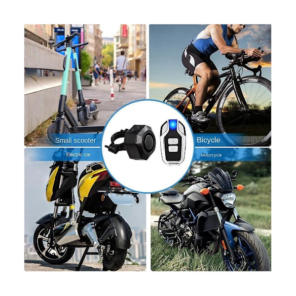 Trådlöst cykelstöldlarm USB Elektriska Motorcyklar Scooter Cykel Säkerhetsskydd Vibration