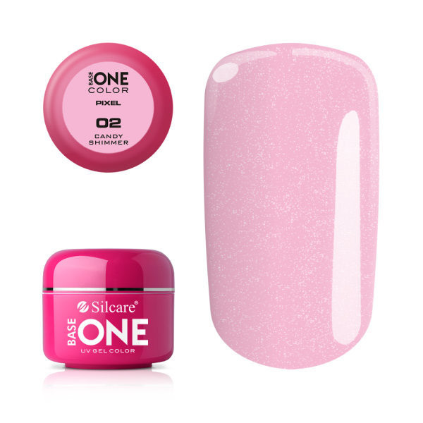 /HH/Base one - Pixel - Candy shimmer 5g UV-gel Rosa