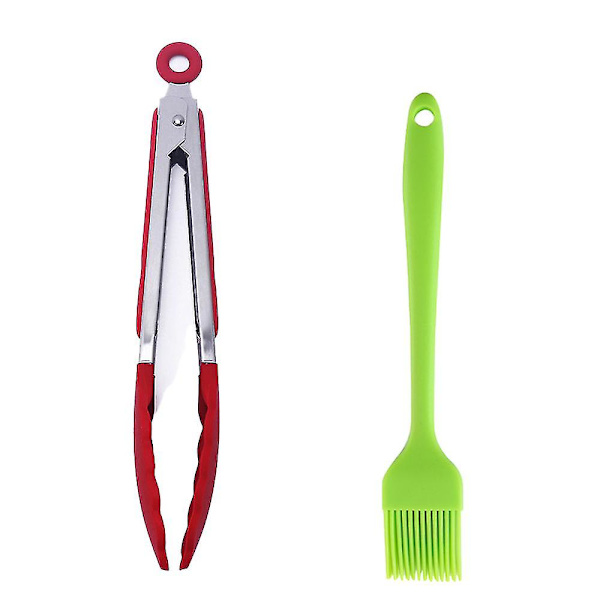 2-delars set med non-stick silikonredskap för matlagning, värmebeständiga