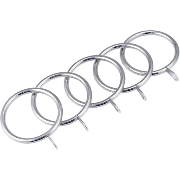 60 st gardinringar, hängande ringar för gardiner och stänger, (28 mm innerdiameter), silver