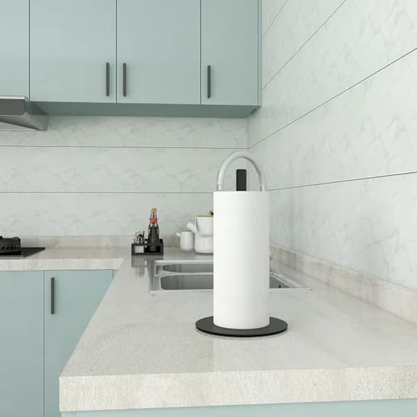 Køkkenrulleholder Sort Fritstående Papirhåndklædeholder, Premium Rustfrit Stål Holder Til Ruller Organizer, Klassisk Modedispenser Passer ...