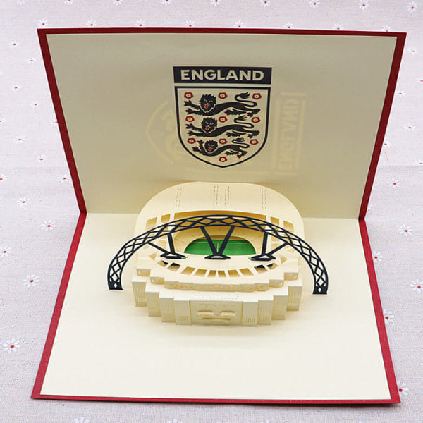 /HA/ Football Handmade 3D Pop Up Card, Soccer Pop Up Card, Birthday Card, Anniversary Card, Father's Day Card, Sports Card, for Men, Dad, Son (England)