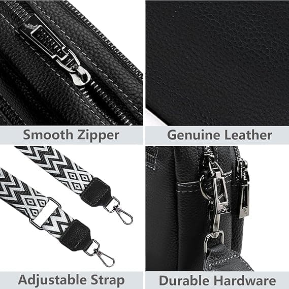 Crossbody-taske Skuldertaske PU-læder Sort