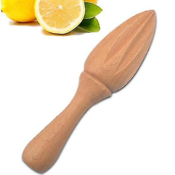 Træ Squeezer Saftpresser Frugtjuice Ekstraktor Reamer Citron Kegle Multifunktionel Køkkenredskab
